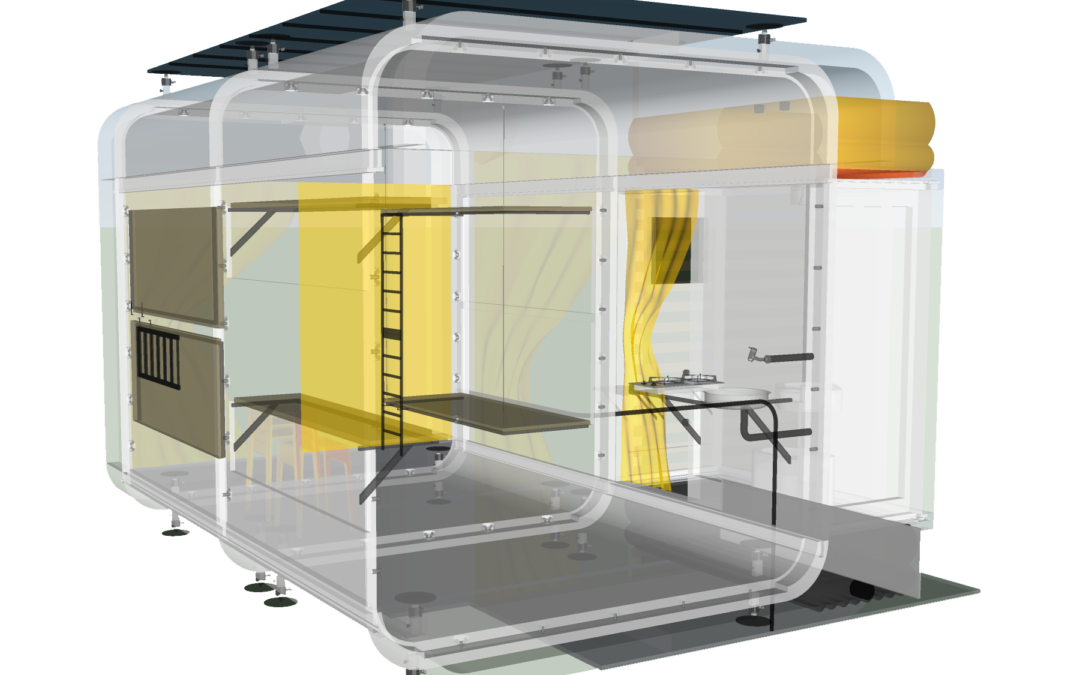 Abrigo efêmero portátil de caráter emergencial